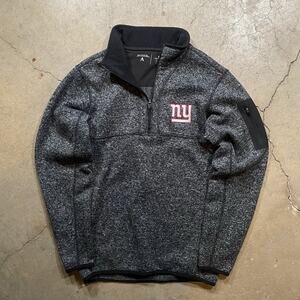 New York Giants Jacket Men's M Black Full Zip Fleece NFL Football Antigua